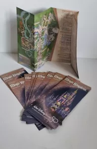 15 X Walt Disney World Magic Kingdom Guide map Brochure 50th Anniversary NEW - Picture 1 of 2