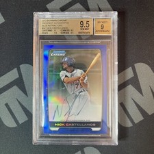 2012 Bowman Chrome Nick Castellanos Prospect Auto Refractor Blue /150 BGS 9.5