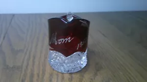 vintage ruby red flash glass cut to clear mini pitcher souvenir MOM 1950 Z117 - Picture 1 of 7