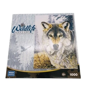 New 1000 Piece Wolf Jigsaw Puzzle THE WATCHER Mega Puzzles Wildlife Gallery - Picture 1 of 7