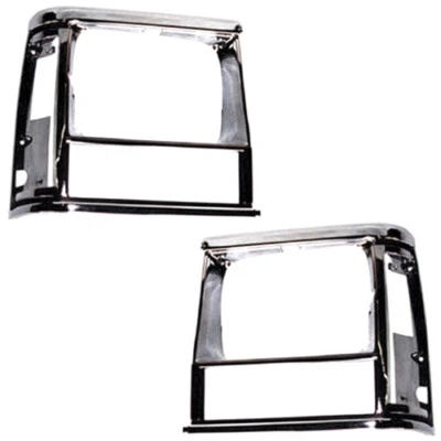 Mascherina faro anteriore destra + sinistra cromata Jeep Cherokee XJ 91-95