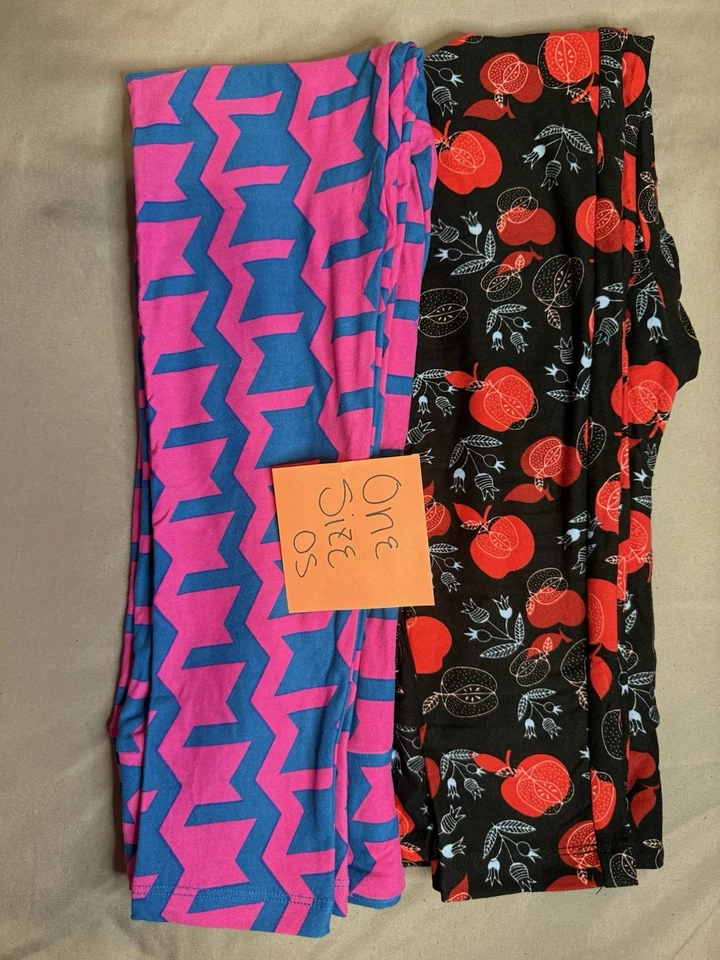Lote de 2 Leggings LuLaRoe Multicolor Mujer OS Talla Única Varios Patrones Foto 1 de 1