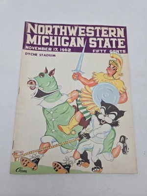 NCAA Football Program ~ 11/17/1962 Michigan St. Spartans @ Northwestern Wildcats - Image 1 of 4