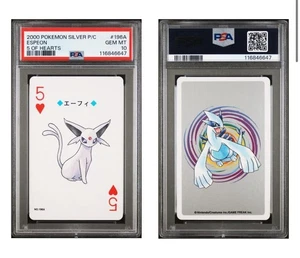 Espeon PSA 10 Pokemon Silver Version Playing Card 196A 5 of Hearts Poker Lugia - Picture 1 of 3