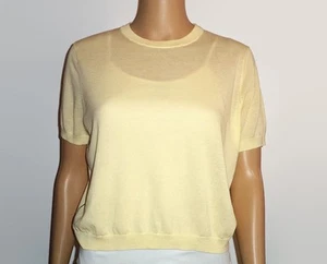 NWT! Zara Short Sleeve Yellow Sweater, Sz.M/Light Weight Sweater, Yellow Top - Picture 1 of 6