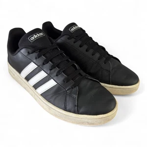 Adidas EE7900 Advantage Men’s Leather Sneakers Black White Size 12 Casual Shoes - Picture 1 of 14