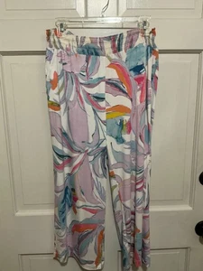 SOMA Cool Nights Fresh Tropical Orchid Crop Pants - NWT - Picture 1 of 3