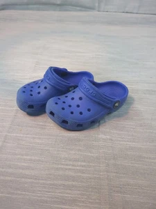 Crocs Classic Kinder US C8 Clogs blau Knöchelriemen Slipper Schuhe - Bild 1 von 7