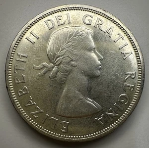 1958 Canada One Dollar Silver I8 - Picture 1 of 2