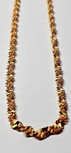 Gold Plated Rope Necklace Chain - 18 inches - Adjustable - Picture 1 of 3