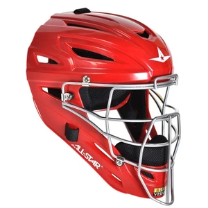 All-Star UltraCool MVP Baseball/Softball Catcher's Helmet - Scarlet - Youth - Picture 1 of 1