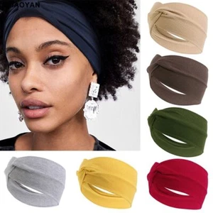 Running Headwrap Wide Sports Headband Fold Yoga Stretch Hairband Hair Band - Picture 1 of 22