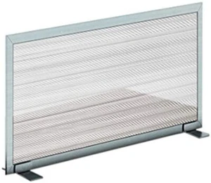 Sichtschutz, 24" x 42", weiß/Aluminium OBEX Polycarbonat freistehend - Bild 1 von 2
