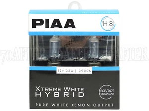 Piaa 3900K XTreme White Hybrid DOT Halogen Headlight Light Bulbs - H8 - Picture 1 of 1
