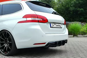 Attacco posteriore fresato diffusore posteriore in ABS adatto per Peugeot 308 II SW GT Line - Foto 1 di 5