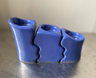 3 Unique 1980s ASA Selection Keramik German Pottery Kissing Candle Holders