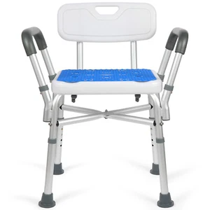 Shower Chair Inside Shower Bath Chair W/Arms Back 550lb Heavy Duty Medical Bench - Picture 1 of 17