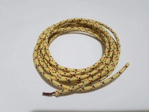5 feet 10ga Vintage Braided Cloth Covered Primary Wire gauge ga Yellow Black Red - Bild 1 von 3