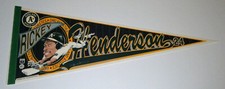 1990's Rickey Henderson Oakland A's pennant caricature Wincraft Athletics rare
