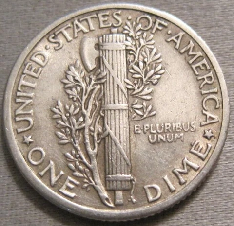 BETTER AS SHOWN - 1935 P MERCURY DIME *** 90% SILVER *** 553 Cover