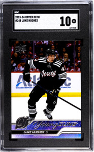 Luke Hughes 2023-24 Upper Deck YOUNG GUNS ROOKIE #248 SGC 10