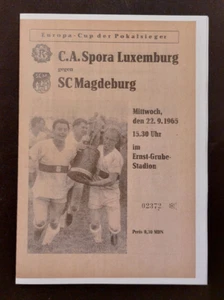Kopie SC Magdeburg - Spora Luxemburg 22.09.1965 EC DDR Programm 1. FC - Bild 1 von 1