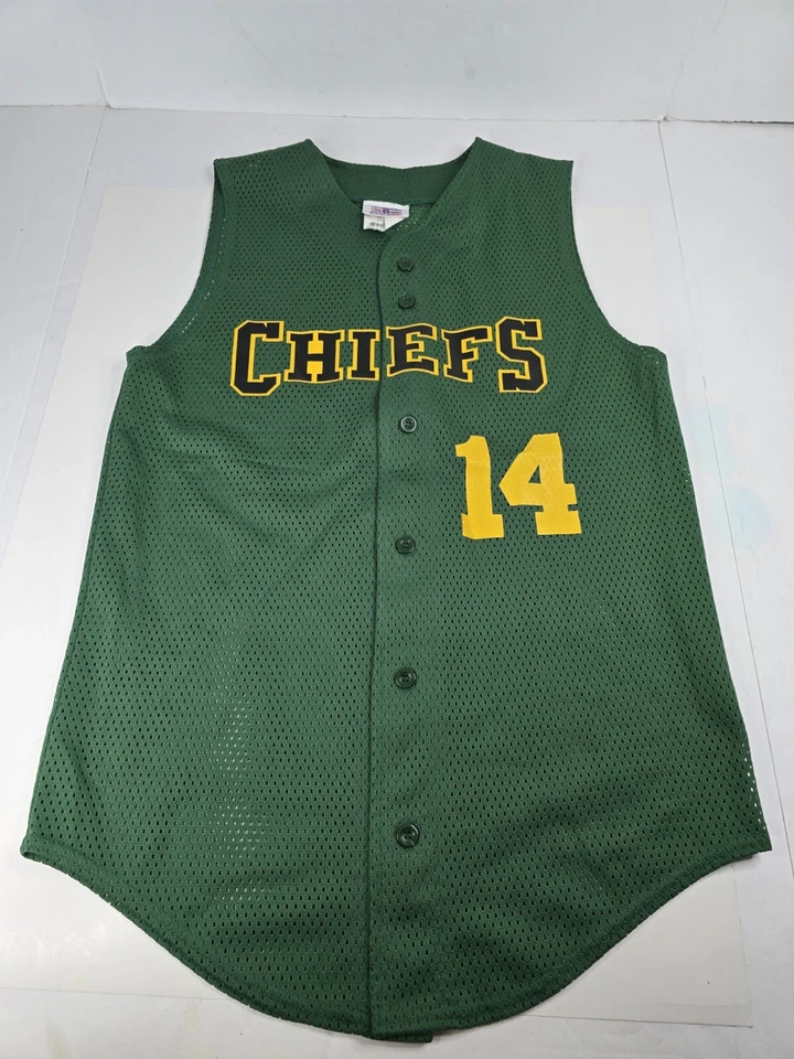 Camiseta deportiva verde vintage de trabajo en equipo de los Chiefs #14 para hombre talla mediana 38-40 Foto 1 de 4