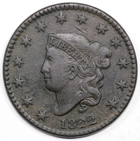 1822 1c N-2 Matron Head Large Cent Cover