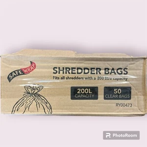 Safewrap Shredder Bags, 100L Capacity Pack of 50 200L RY00473 - Picture 1 of 1
