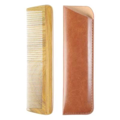 Onedor Handmade 100% Natural Green Sandalwood 2 in 1 Extra Fine &Fine Tooth Comb - Image 1 of 4
