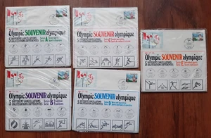 1976 Montreal Olympic Souvenir Stamps Collection 5 Different Cancellations - Picture 1 of 11