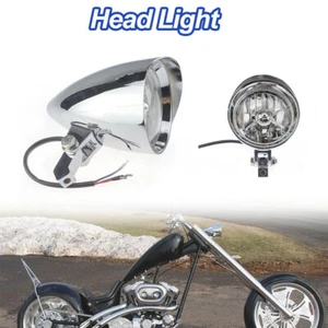 4.5" Headlight Front Amber Head Lamp Motorcycle Fit For Harley Sportster - Picture 1 of 14