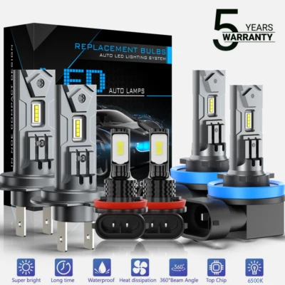 For Land Rover LR2 LR4 2010 2011 2012 2013 2014 2015 6X LED Headlight Fog Light - Image 1 of 4