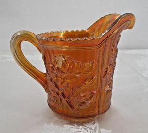 Vintage Creamer Imperial Carnival Glass Marigold Luster Rose, 5"x 4 1/2" - Picture 1 of 6