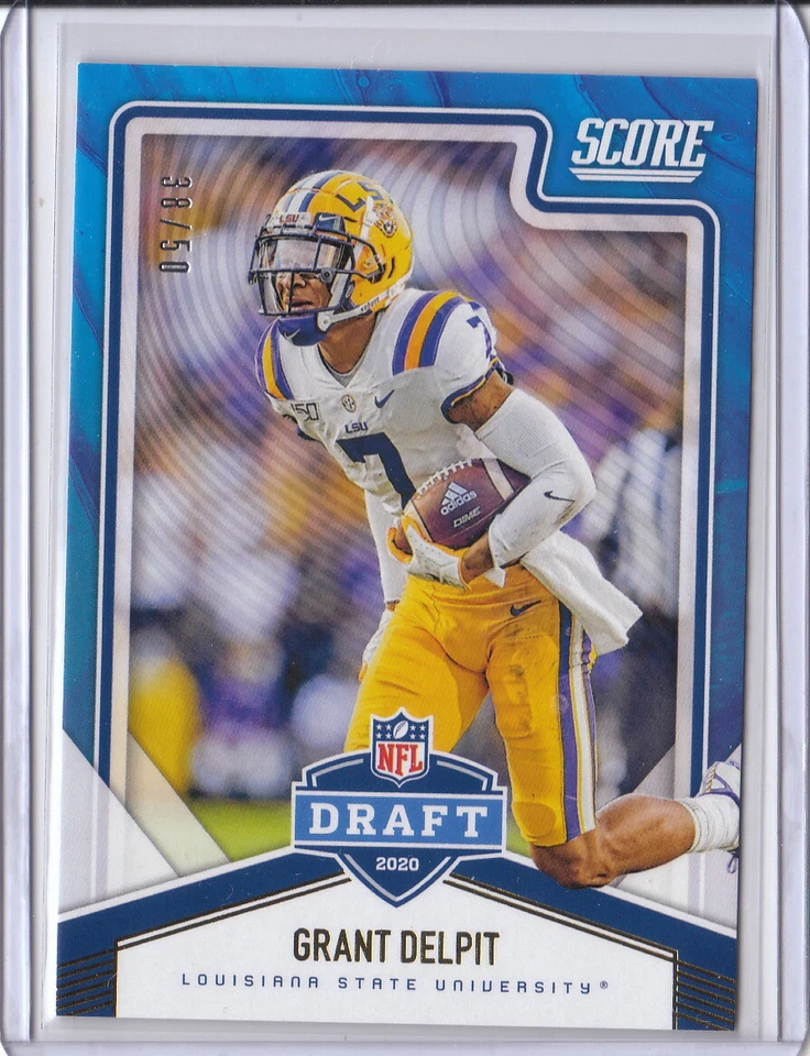 2020 Score Football NFL Draft Gold Zone #20 Grant Delpit - Cleveland Browns /50 - Image 1 of 1