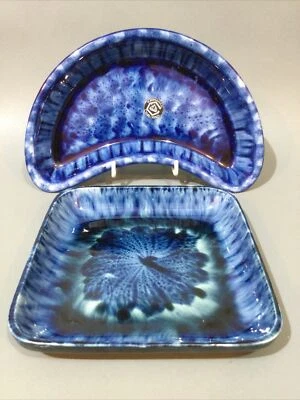 Portmadoc Studio Pottery Wales 2 x Dishes Signed - Image 1 of 4