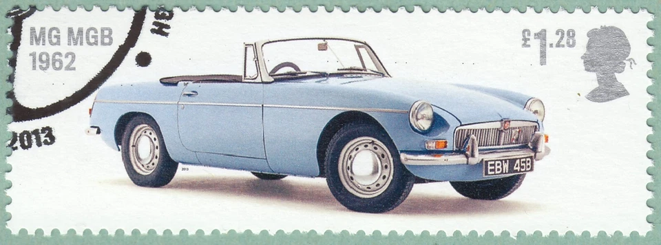 MGB 1962  illustrated on 2013 fine used GB stamp - Image 1 of 1