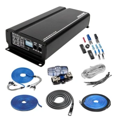 Amplificador de coche Alpine KTA-450 200W paquete de alimentación de 4 canales con kit de amplificador calibre 8 NVX Foto 1 de 4