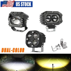 3'' Inch 80W LED Cube Pods Amber Off Road Driving Lights Spot Work Light Bar Fog - Picture 1 of 30