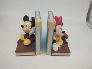 Vintage Mickey & Minnie Mouse Bookends Walt Disney VTG Book Ends - Picture 1 of 11