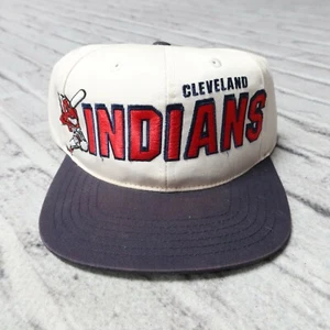 Vintage 90s Cleveland Indians Shadow Snapback Hat Cap American Needle - Picture 1 of 8