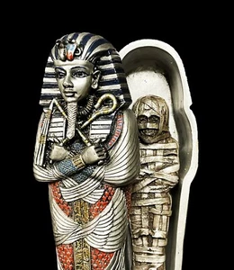 Fantástica tumba moldeada del rey egipcio Tutankamón con el rey Ushabti - Imagen 1 de 7