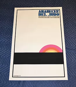 1972 Original kubanisches Siebbild Film Poster. Judo Sonnenaufgang. Kampfkunst. Schwarzer Gürtel - Bild 1 von 3