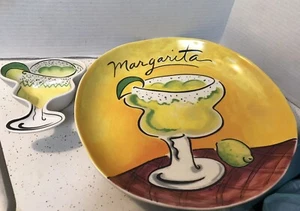 Margarita Mud Pie Servierplatte Tracy Flickinger gelb Wandbehang & Dipschale - Bild 1 von 9