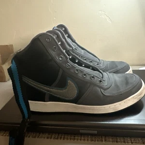 Nike Vandal High Gray Black Blue Mens 10 317173-009 Retro Supreme Sneakers 2011 - Picture 1 of 12