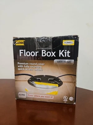 Комплект напольной коробки Hubbell Raco 6239NI с одним разъемом с утопленным дуплексным устройством 15 А TR - Изображение 1 из 4