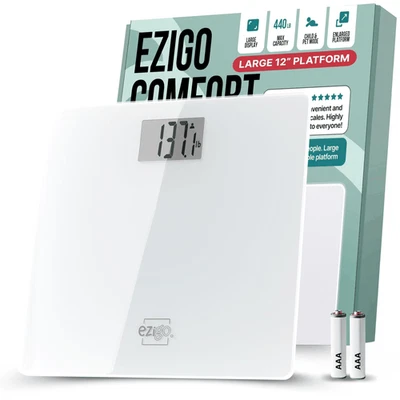 Digital Bathroom Scale for Body Weight Large Platform 12 inch 30cm High Capacity - Image 1 of 4