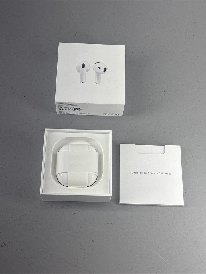 Apple AirPods 4 with USB-C Charging Case White MXP63LL/A Open Box