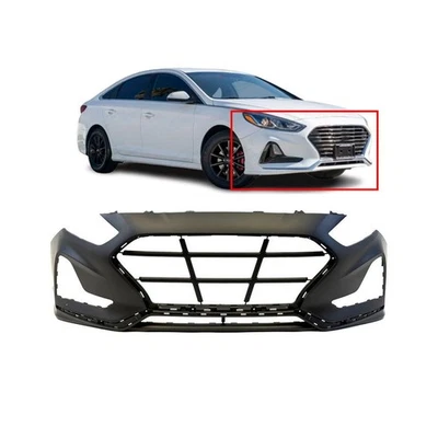 Front Bumper Cover Fascia for 2018 2019 Hyundai Sonata Non-Turbo 18-19 Primed - Image 1 of 4