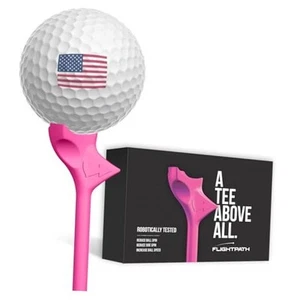 Premium Golf Tees - 3.25" Durable Plastic Golf Tees Designed Pack of 16 Pink - Picture 1 of 5